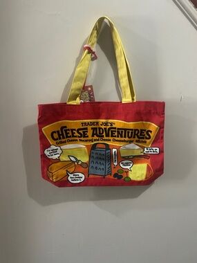 Trader Joe's Red & Yellow 'Cheese Adventures' Tote Bag